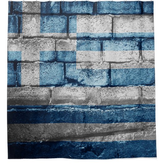 Griekse vlag douchegordijn (Voorkant)