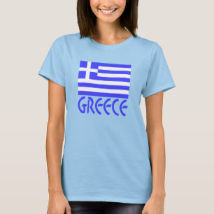 Griekse vlag en Griekse vrouwen T-shirt