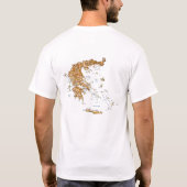 Griekse vlag en kaart T-Shirt (Achterkant)