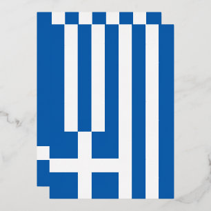 Griekse vlag folie uitnodiging