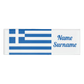 Griekse vlag Grieks patriottisch Naambadge (Voorkant)