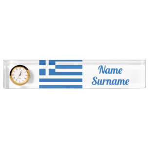 Griekse vlag Grieks patriottisch Naambordje