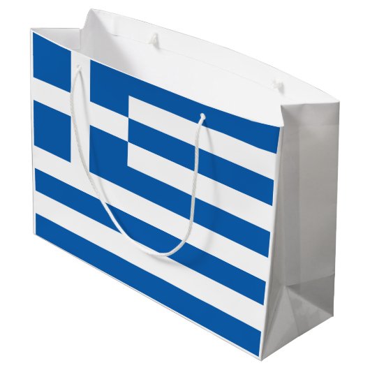 Griekse vlag groot cadeauzakje (Achterkant Gekanteld)