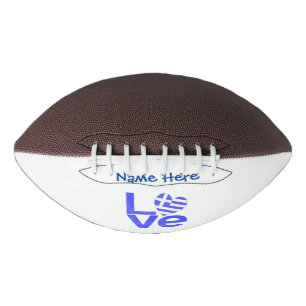 Griekse vlag Hart Blue LOVE gepersonaliseerd American Football