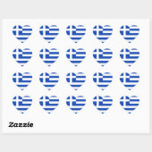Griekse vlag Heart Sticker (Vel)