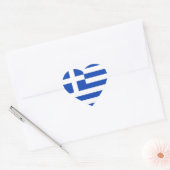 Griekse vlag Heart Sticker (Envelop)