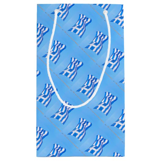 Griekse vlag in Athene Klein Cadeauzakje (Achterkant)