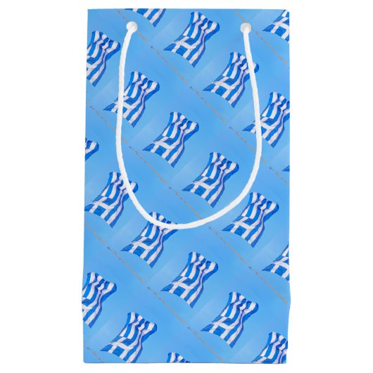 Griekse vlag in Athene Klein Cadeauzakje (Voorkant)