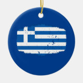Griekse vlag keramisch ornament (Voorkant)
