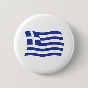 Griekse Vlag Knop Ronde Button 5,7 Cm