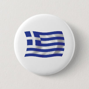 Griekse Vlag Knop Ronde Button 5,7 Cm