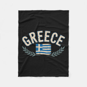 Griekse Vlag Lauwerkrans Reis Souvenir Grieks Fleece Deken