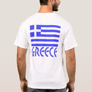 Griekse vlag met het woord Griekenland eronder in T-shirt