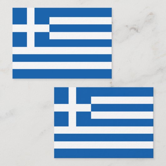 Griekse vlag notitiekaartje (Voorkant / Achterkant)