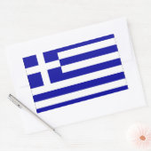 Griekse vlag rechthoekige sticker (Envelop)