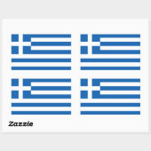 Griekse vlag rechthoekige sticker (Vel)