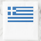 Griekse vlag rechthoekige sticker (Tas)