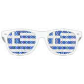 Griekse vlag retro zonnebril (Voorkant)