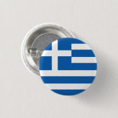 Griekse vlag ronde button 3,2 cm (Voorkant /achterkant)