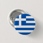 Griekse vlag ronde button 3,2 cm (Voorkant /achterkant)