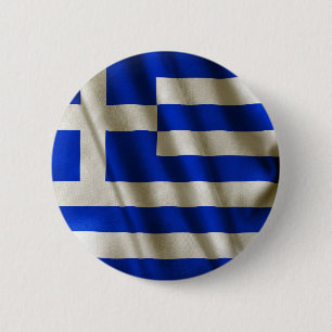 Griekse vlag ronde button 5,7 cm