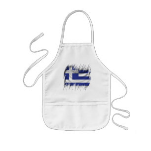 Griekse vlag shredders kinder schort