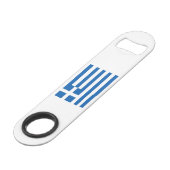 Griekse vlag speed flessenopener (Achterkant Gekanteld)