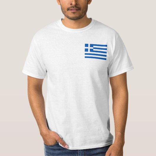 Griekse vlag t-shirt (Voorkant)