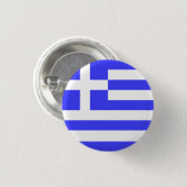 Griekse vlag Totaal Ronde Button 3,2 Cm (Voorkant /achterkant)