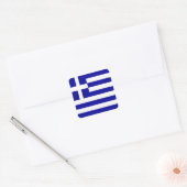 Griekse vlag vierkante sticker (Envelop)