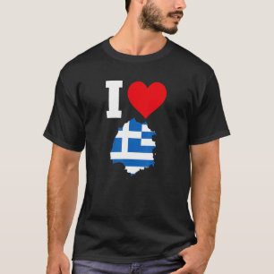 Griekse vlag voor Thassos I Love Thassos T-shirt