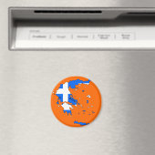 Griekse vlaggenkaart magneet (Insitu (Vaatwasser))