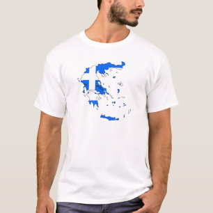 Griekse vlaggenkaart t-shirt