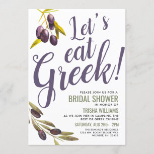 Griekse voedseltest   Vrijgezellenfeest Partij bij Kaart