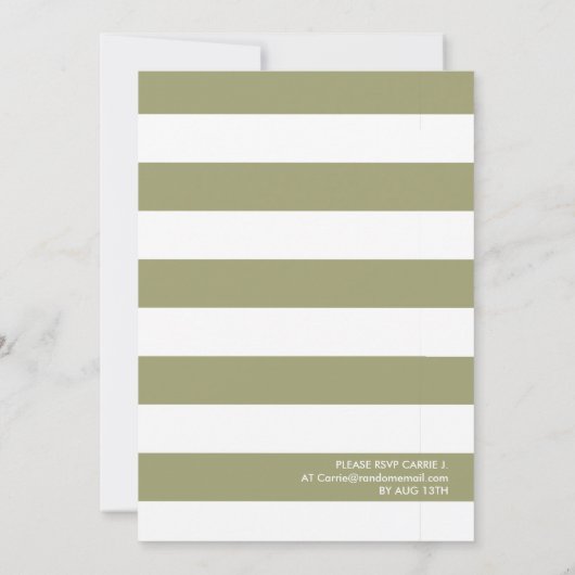 Griekse voedseltestestpartij Sage Invite Kaart (Achterkant)