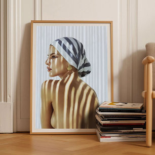 Griekse vrouw vintage fotografie modeposter Grieke Poster