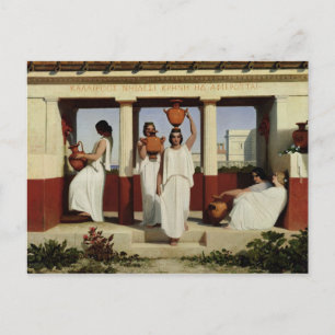 Griekse vrouwen aan de fontein, 1841 briefkaart