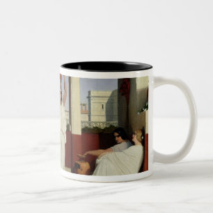 Griekse vrouwen aan de fontein, 1841 tweekleurige koffiemok