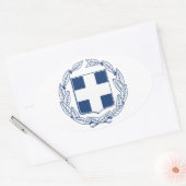 Griekse wapenstilstand ovale sticker (Envelop)