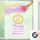 Griekse waterverf make-up kwast raamsticker (Huis)