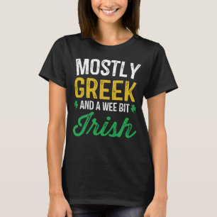 Griekse Wee Bit Irish Funny Griekenland St Patrick T-shirt