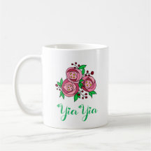 Griekse YiaYia mok met rozen