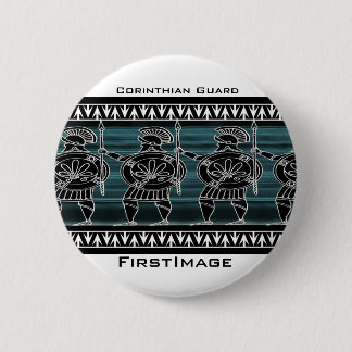 Griekse zwarte beeldgarde ronde button 5,7 cm