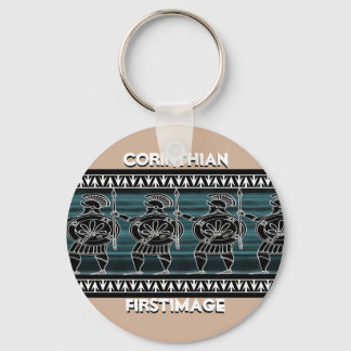 Griekse zwarte beeldgarde sleutelhanger