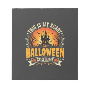 Grielig Halloween Kostuum Vectorontwerp Notitieblok