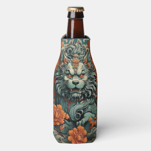 Griep Leeuw van Wijsheid Flesjeskoeler (Fles Voorkant)