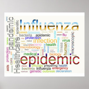 griepachtige tekst poster