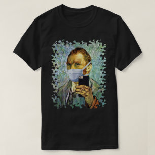 Griepseizoen Van Gogh Zelfportret Met Masker Selfi T-shirt
