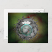 Griepvirus, glazig uiterlijk briefkaart (Voorkant / Achterkant)