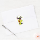 griepvirus ronde sticker (Envelop)